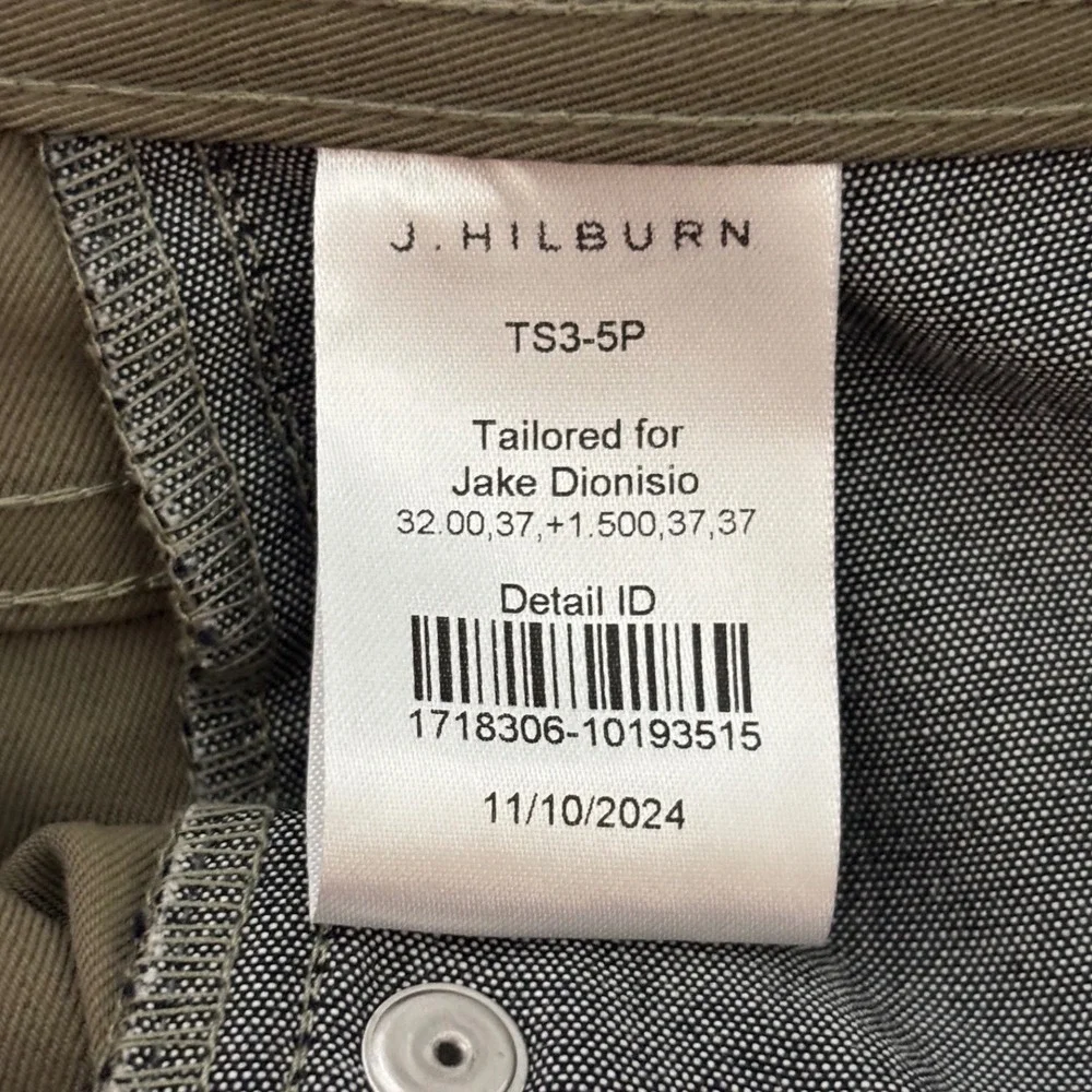 J. Hilburn Mens Olive Green Tech Stretch Twill 5-Pocket Tailored Pants‎ 32x27.5